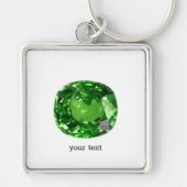 Emerald Gemstone, groen Sleutelhanger (Voorkant)