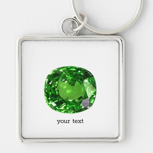 Emerald Gemstone, groen Sleutelhanger (Voorkant)