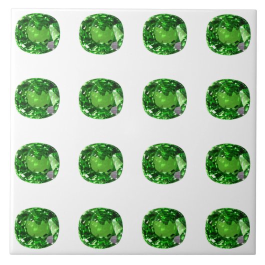 Emerald Gemstone, groen Tegeltje (Voorkant)