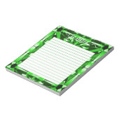 Emerald Gemstone Lined Gepersonaliseerd Notitieblok (Linkerzijde)