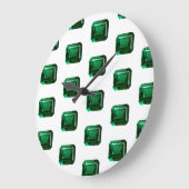 Emerald Gemstone-patroon, mei Birthstone Grote Klok (Hoek)