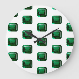 Emerald Gemstone-patroon, mei Birthstone Grote Klok
