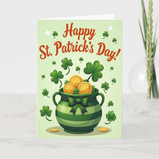 Emerald Gestreepte Pot O Gold Kaart (Voorkant)