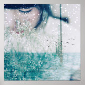 Emerald Girl Green Poster Paper 24 x 24 inch (Voorkant)