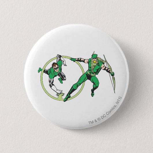 Emerald Gladiator & Emerald Archer Ronde Button 5,7 Cm (Voorkant)