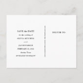 Emerald Glamor | Waterverf foto slaat de datum op Aankondigingskaart (Achterkant)