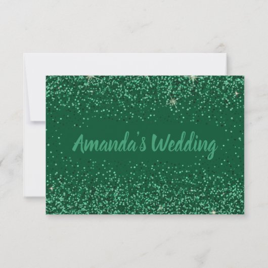 Emerald Glitz Glitter Bridesmaid Kaart (Achterkant)