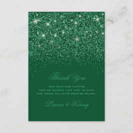Emerald Glitz Glitter Dank u wel kaarten