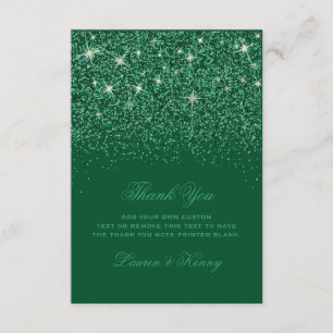 Emerald Glitz Glitter Dank u wel kaarten