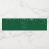 Emerald Glitz Glitter Waterfles Etiket (Enkel label)