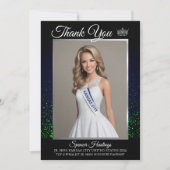 Emerald Glitz Pageant Dank u kaart (Voorkant)