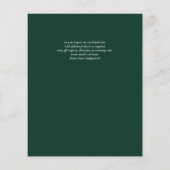 Emerald Gold AGATE - Moderne huwelijksuitnodiging (Achterkant)