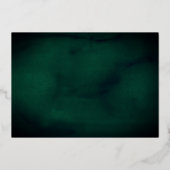 Emerald Gold Butterfly Jurk Quinceanera Folie Uitnodiging (Achterkant)