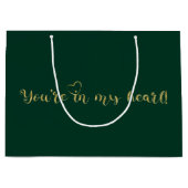 Emerald & Gold elegant glitter luxe Groot Cadeauzakje (Voorkant)