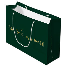 Emerald & Gold elegant glitter luxe Groot Cadeauzakje