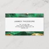 Emerald Gold Elegant Real Estate Agents Visitekaartje (Achterkant)