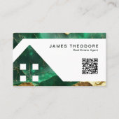 Emerald Gold Elegant Real Estate Agents Visitekaartje (Voorkant)