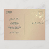 Emerald Gold Floral Wedding Bedankt Briefkaart (Achterkant)