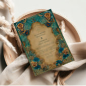 Emerald Gold Islamic Wedding Kaart