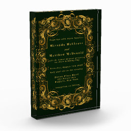 Emerald Gold Ornament Keepomwille Wedding Invite Fotoblokken