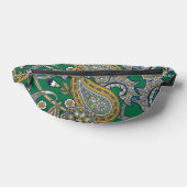 Emerald Gold Paisley Two-Sided Print Fanny-Pack Heuptasje (Liggend)