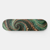 Emerald Gold Spiral Skateboard (Horizontaal)