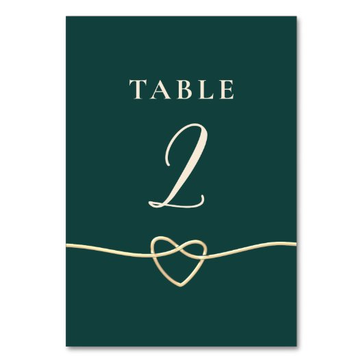 Emerald Gold Trouwtafel Nummer Kaart (Voorkant)