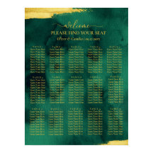 Emerald Gold vindt je Poster voor bruiloft