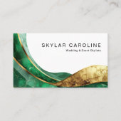 Emerald Gold Wedding and Event Stylists Visitekaartje (Voorkant)