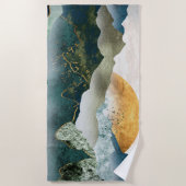 Emerald golden mountains strandlaken (Voorkant)