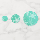 Emerald Golden Snowflakes Minimalistische Kerstmis Confetti (Achterkanten)
