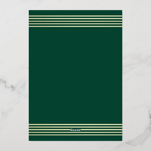 Emerald | Gouden Confetti 40e verjaardag Folie Uitnodiging (Achterkant)