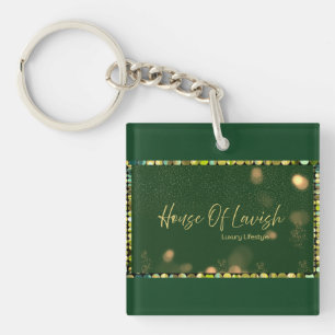 Emerald Gouden Glam Sleutelhanger Luxe Signature