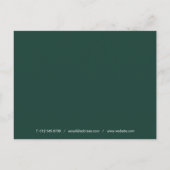Emerald Gouden Hart Script Bedankt Zakelijk Briefkaart (Achterkant)