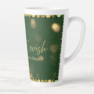 Emerald Gouden Lovertje Latte Mok - Signature Luxe