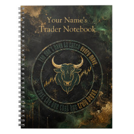 Emerald Gouden Stier Mentaliteit Handel Notitieboek