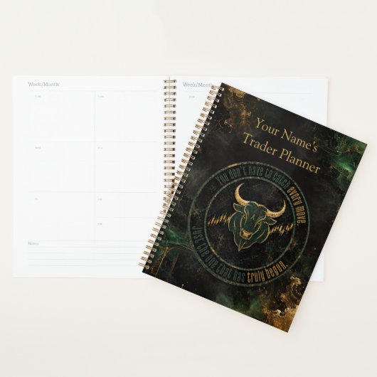 Emerald Gouden Stier Mentaliteit Handel Planner (Display)