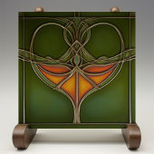 Emerald Grace Art Nouveau Tegeltje