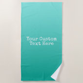 Emerald Gradient handdoek met eigen tekst (Voorkant)