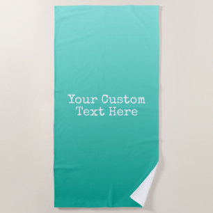 Emerald Gradient handdoek met eigen tekst