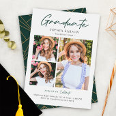 Emerald Green 3 Foto Collage Afstuderen Aankondiging