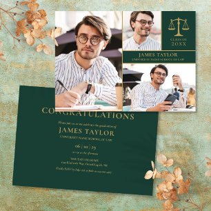 Emerald Green 3 Foto Law School Graduparty Kaart