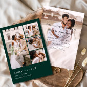 Emerald Green 5 foto Moderne Elegante bruiloft Kaart