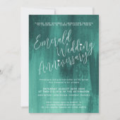 Emerald green abstracte trouwdag kaart (Voorkant)