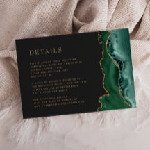 Emerald Green Agaat Goud Donker Bruiloft Details
