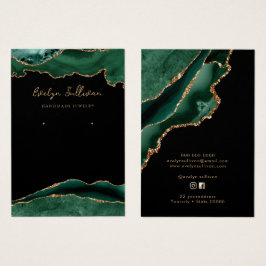 Emerald Green Agaat sieraden display kaart