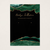 Emerald Green Agaat sieraden display kaart (Voorkant)