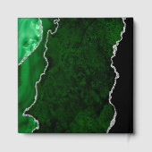 Emerald Green Agaat Wedding Silver Gastenboek (Achterkant)
