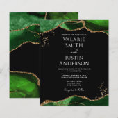 Emerald Green Agate Budget Wedding (Voorkant / Achterkant)