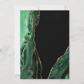 Emerald Green Agate Gold Black 30e verjaardag Kaart (Achterkant)